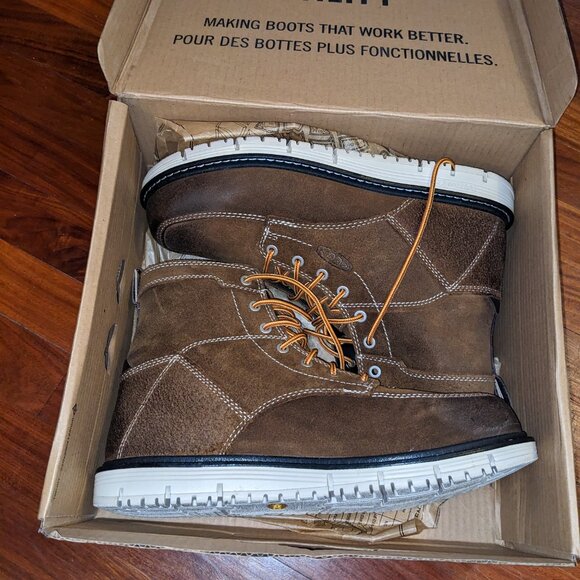 KEEN Utility Men's San Jose 6" Soft Toe Wedge Work - Size 10 Wide, Coffee Bean - Picture 14 of 14